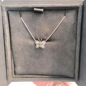 Retired David Yurman kid’s butterfly necklace 18k/SS